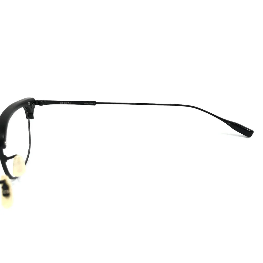 Eyevan Eyeglasses Frames Bernal MPBK/BK Matte Black Rectangle Full Rim 51-21-145
